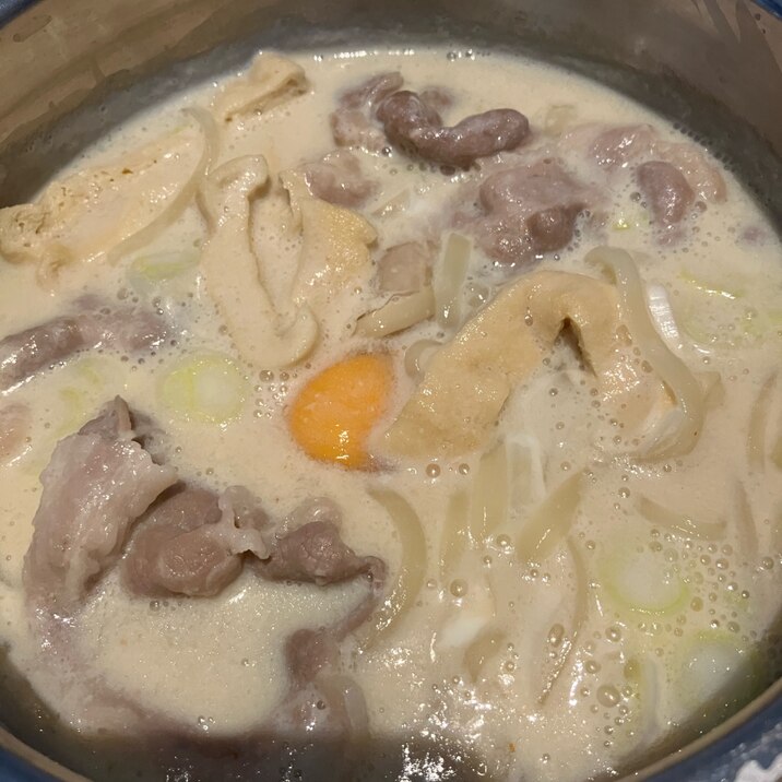 豚肉豆乳うどん